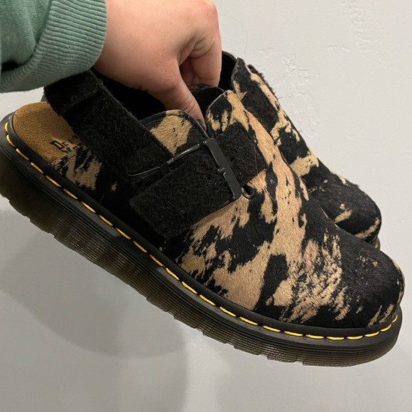 Dr marten Jorge II contrast hair sling back mules clog shoes NWOT - Picture 8 of 9